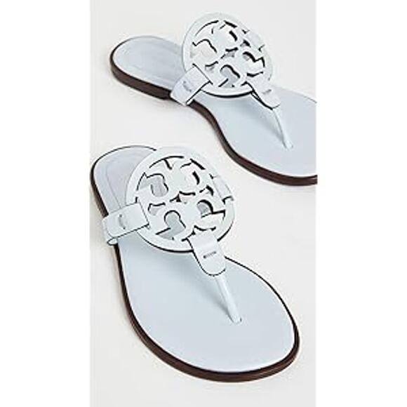 Tory Burch Shoes - Tory Burch Miller Welt Thong Leather Sandals Pastel Blue 8.5